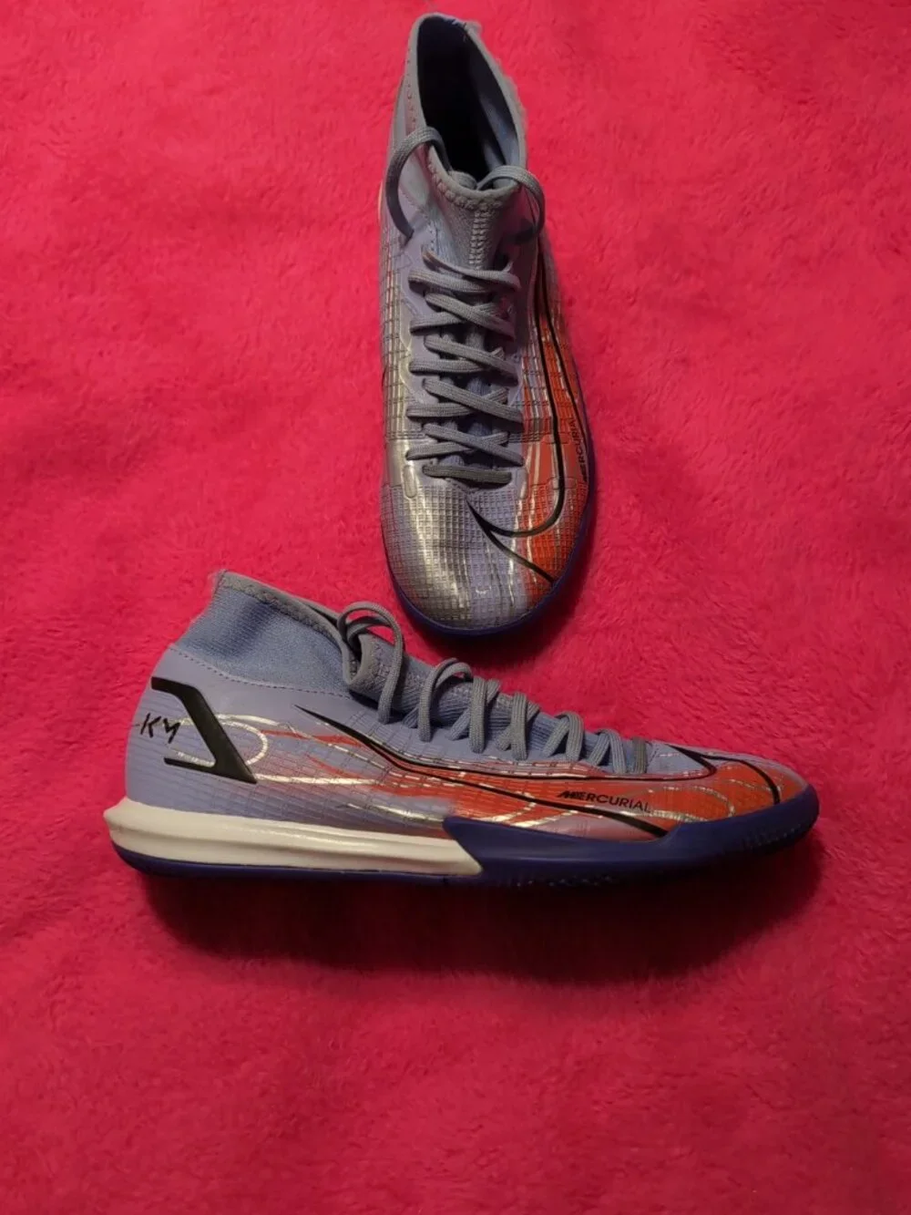 Nike Men's Superfly 8 Kylian Mbappe ‘Flame’ Indoor Soccer Sneakers Size 5 US